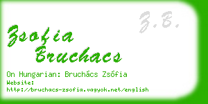 zsofia bruchacs business card